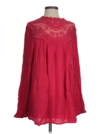 Pre-owned Torrid Long Sleeve Blouse In Red