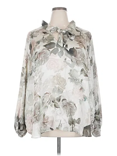 Pre-owned Torrid Long Sleeve Blouse In Silver