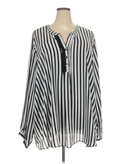 Pre-owned Torrid Long Sleeve Blouse In Silver