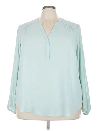 Pre-owned Torrid Long Sleeve Blouse In Teal