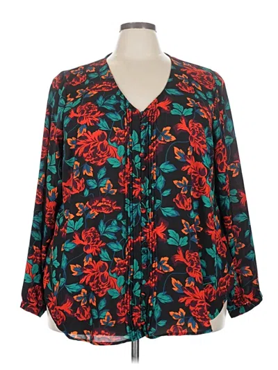 Pre-owned Torrid Long Sleeve Blouse In Teal