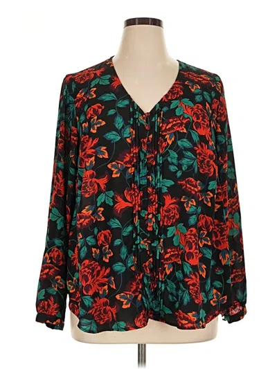 Pre-owned Torrid Long Sleeve Blouse In Teal