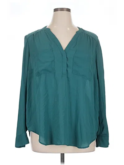 Pre-owned Torrid Long Sleeve Blouse In Teal