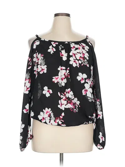 Pre-owned Torrid Long Sleeve Blouse In White