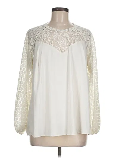 Pre-owned Torrid Long Sleeve Blouse In White