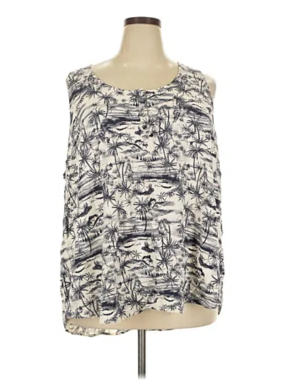Pre-owned Torrid Long Sleeve Blouse In White