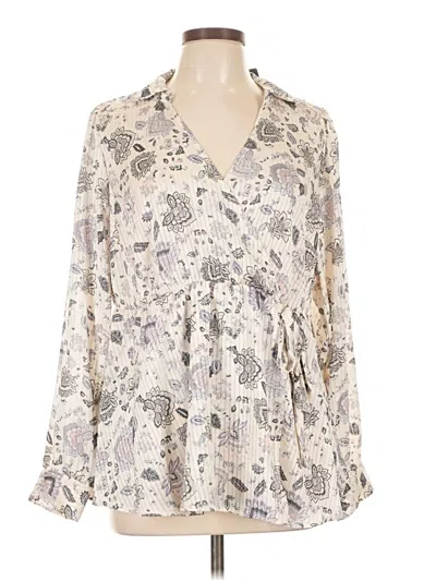 Torrid Long Sleeve Blouse In White