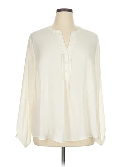 Pre-owned Torrid Long Sleeve Blouse In White