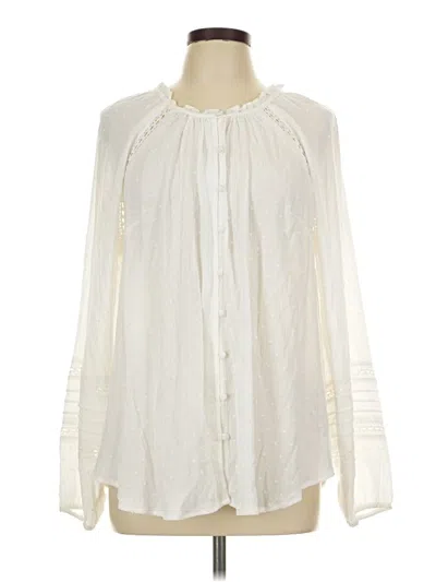 Pre-owned Torrid Long Sleeve Blouse In White