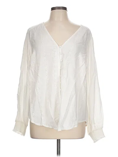 Torrid Long Sleeve Blouse In White
