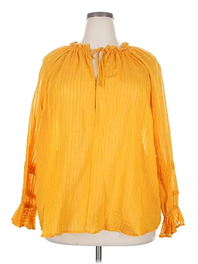 Pre-owned Torrid Long Sleeve Blouse In Yellow