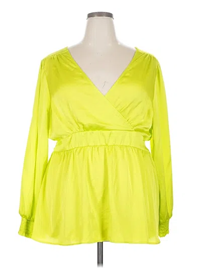 Pre-owned Torrid Long Sleeve Blouse In Yellow