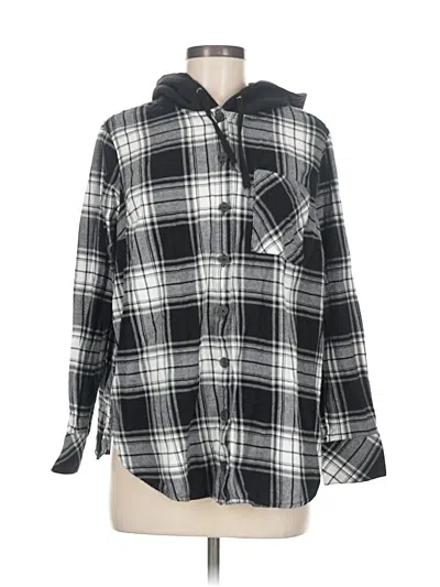 Pre-owned Torrid Long Sleeve Button Down Shirt In Black