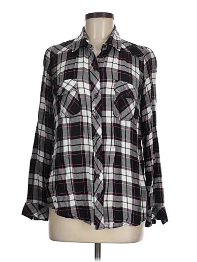 Pre-owned Torrid Long Sleeve Button Down Shirt In Black