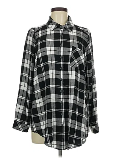 Pre-owned Torrid Long Sleeve Button Down Shirt In Black