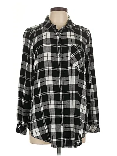 Pre-owned Torrid Long Sleeve Button Down Shirt In Black