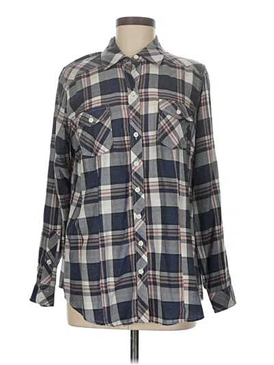 Pre-owned Torrid Long Sleeve Button Down Shirt In Gray