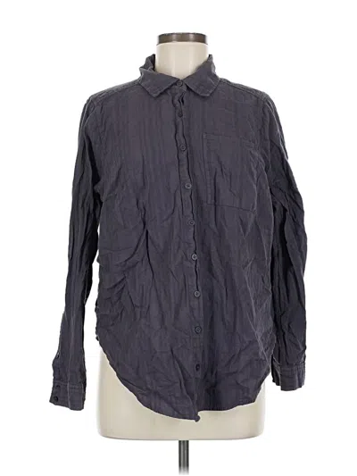 Pre-owned Torrid Long Sleeve Button Down Shirt In Gray