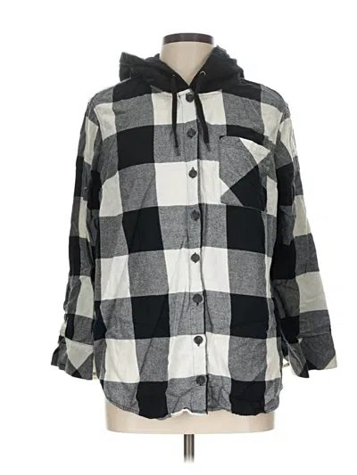 Pre-owned Torrid Long Sleeve Button Down Shirt In Gray
