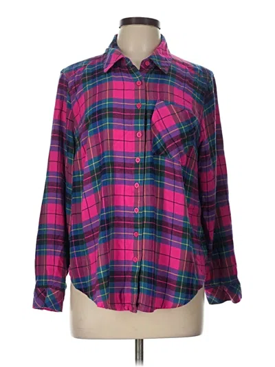 Pre-owned Torrid Long Sleeve Button Down Shirt In Pink