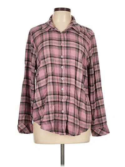 Pre-owned Torrid Long Sleeve Button Down Shirt In Pink