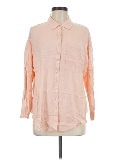 Pre-owned Torrid Long Sleeve Button Down Shirt In Pink