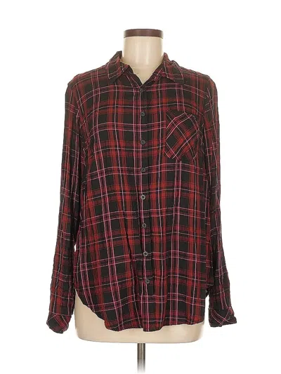 Pre-owned Torrid Long Sleeve Button Down Shirt In Red
