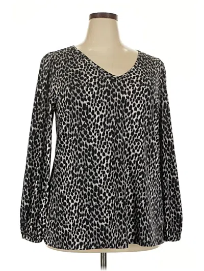 Pre-owned Torrid Long Sleeve Henley Shirt In Black