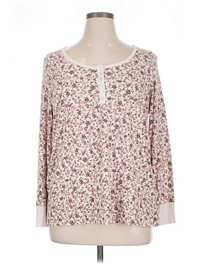 Pre-owned Torrid Long Sleeve Henley Shirt In Pink