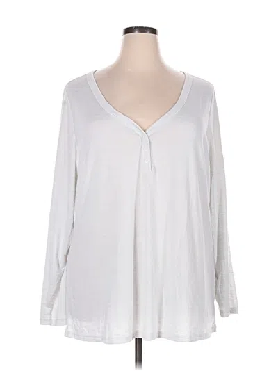 Pre-owned Torrid Long Sleeve Henley Shirt In Silver