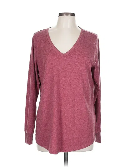 Pre-owned Torrid Long Sleeve T-shirt In Burgundy