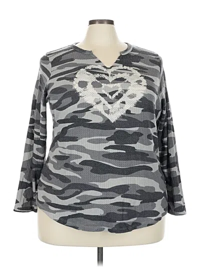 Pre-owned Torrid Long Sleeve T-shirt In Gray