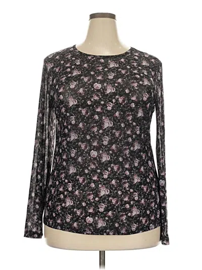 Torrid Long Sleeve Top Black Boatneck Tops
