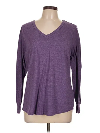 Pre-owned Torrid Long Sleeve Top Purple V-neck Tops