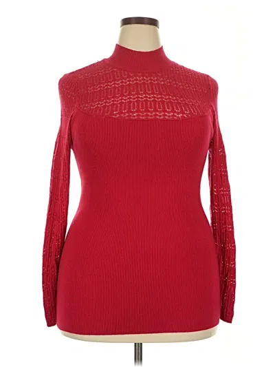 Pre-owned Torrid Long Sleeve Top Red Turtleneck Tops
