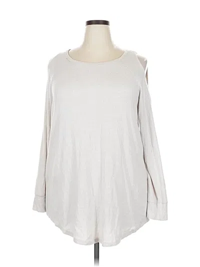 Pre-owned Torrid Long Sleeve Top Silver Cold Shoulder Neckline Tops