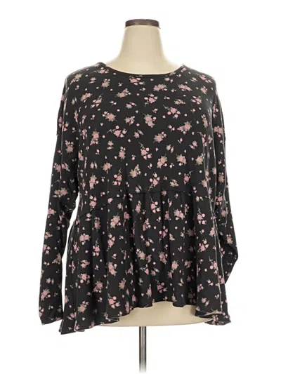 Pre-owned Torrid Long Sleeve T-shirt In Black