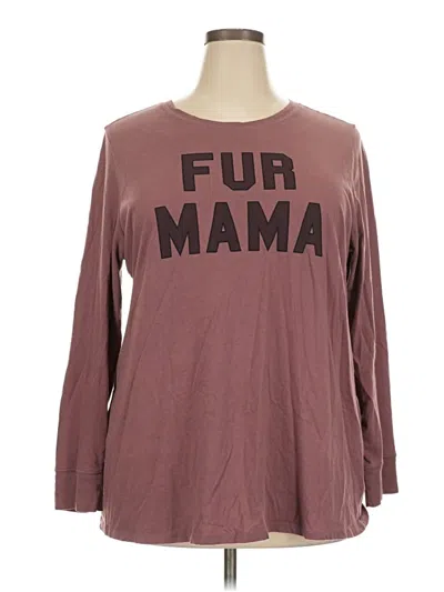 Pre-owned Torrid Long Sleeve T-shirt In Burgundy