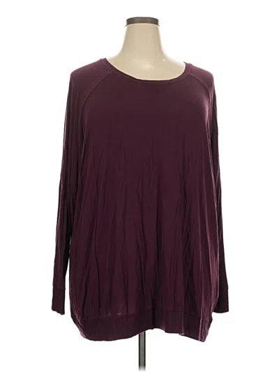 Pre-owned Torrid Long Sleeve T-shirt In Burgundy