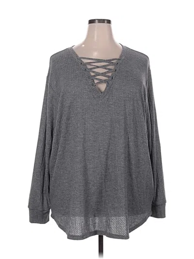 Torrid Long Sleeve T-shirt In Gray