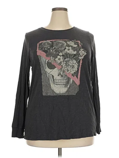 Pre-owned Torrid Long Sleeve T-shirt In Gray