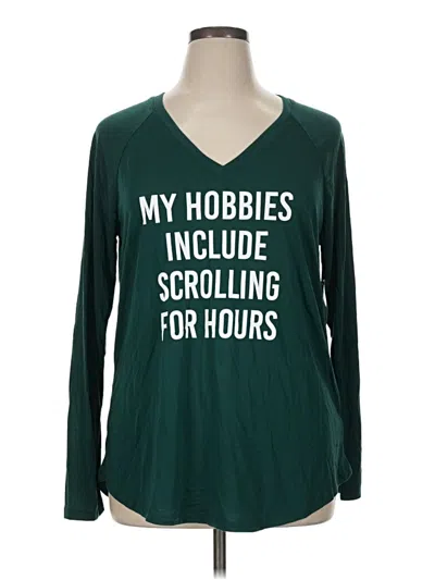 Pre-owned Torrid Long Sleeve T-shirt In Green