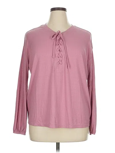 Pre-owned Torrid Long Sleeve T-shirt In Pink
