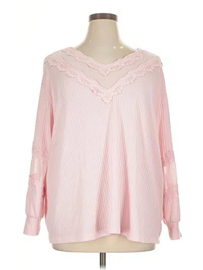 Pre-owned Torrid Long Sleeve T-shirt In Pink