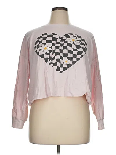 Pre-owned Torrid Long Sleeve T-shirt In Pink