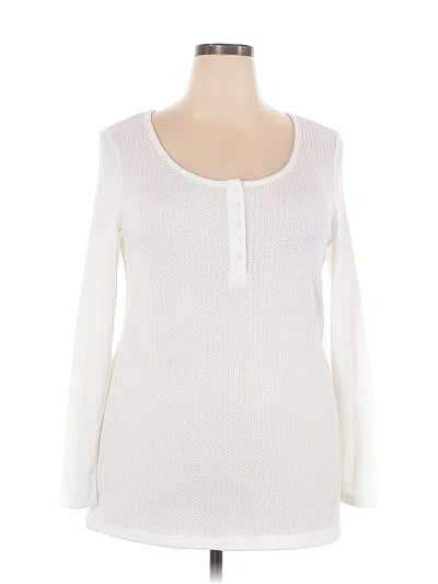 Pre-owned Torrid Long Sleeve T-shirt In White