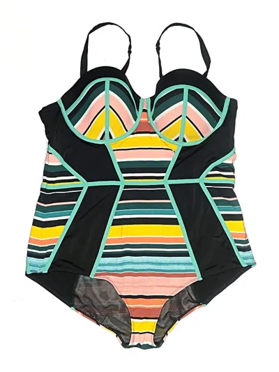 Pre-owned Torrid One Piece Swimsuit In Black