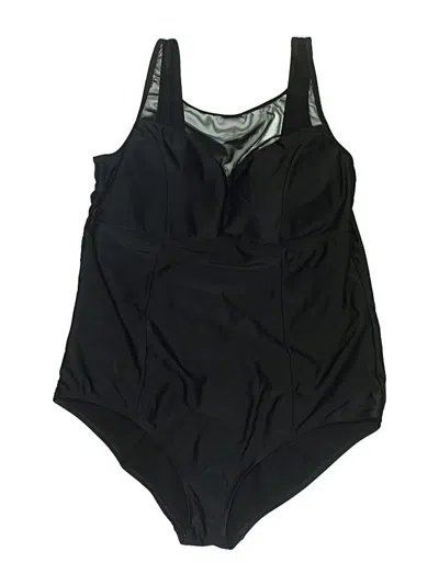 Pre-owned Torrid One Piece Swimsuit In Black