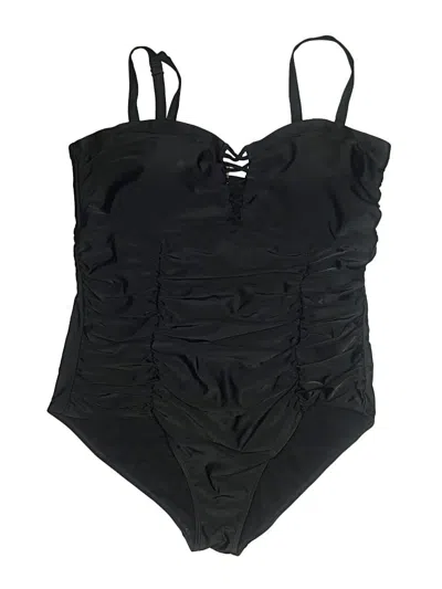 Pre-owned Torrid One Piece Swimsuit In Black