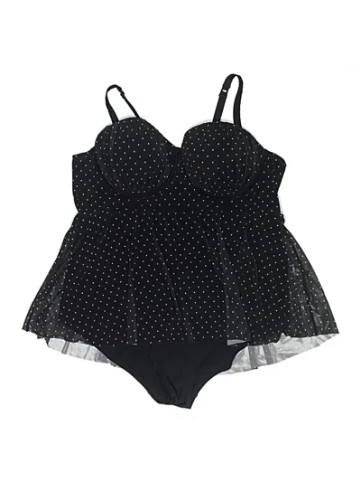 Pre-owned Torrid One Piece Swimsuit In Black